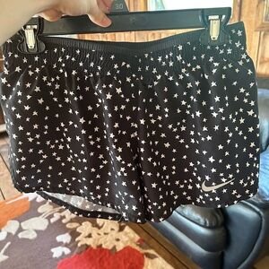 Nike Black and White Star Athletic Shorts